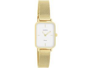 8719929037159 - Quarzuhr OOZOO Armbanduhren goldfarben (goldfarben weiß) Damen Quarzuhren Armbanduhr Damenuhr analog  Milanaisearmband