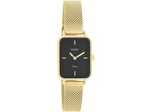 8719929037173 - Quarzuhr OOZOO Armbanduhren goldfarben (goldfarben schwarz) Damen Quarzuhren Armbanduhr Damenuhr analog  Milanaisearmband