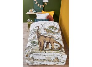 8719931688325 - Kinderbettwäsche BEDDINGHOUSE X HANNEKE DE JAGER Dinosaurus Bettwäsche Gr B L 100 cm x 135 cm 1 St 1 St Renforcé B L 40 cm x 60 cm beige (natur)