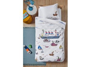 8719931703158 - Kinderbettwäsche BEDDINGHOUSE X FIEP AMSTERDAM Bootje Varen Bettwäsche Gr B L 135 cm x 200 cm 1 St 1 St Renforcé B L 80 cm x 80 cm bunt (multi)