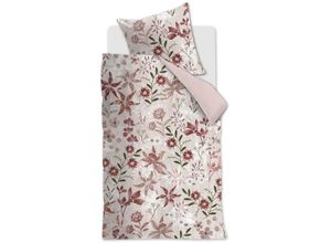 8719931780197 - Bettwäsche RIVIÈRA MAISON Floral Flowers Gr B L 135 cm x 200 cm (1 St) B L 80 cm x 80 cm (1 St) Renforcé rot Renforcé-Bettwäsche