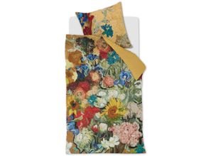 8719931786458 - Bettwäsche BEDDINGHOUSE X VAN GOGH MUSEUM Bouquet dAnniversaire Gr B L 155 cm x 220 cm (1 St) B L 80 cm x 80 cm (1 St) Mako-Satin goldfarben (gold) Bettwäsche 155x220 cm