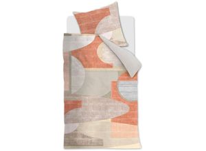 8719931792664 - Bettwäsche VTWONEN Stripe and Eye Gr B L 155 cm x 220 cm (1 St) B L 80 cm x 80 cm (1 St) Renforcé beige (natur) Renforcé-Bettwäsche