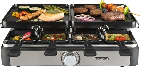 8719979271060 - Bourgini Gourmet Raclette Grill Plus - 8 Personen