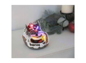 8719987206108 - LED-Winterlandschaft Haus mit Eisenbahn Weihnachtsdeko Zug Bahn Winter Schnee