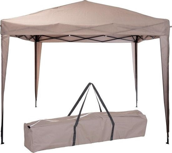 8719987405907 - Easy-up Party-Zelt - 3x3m - faltbar - Taupe - Pro Garden 8719987405907 - Easy-up Party-Zelt - 3x3m - faltbar - Taupe - Pro Garden