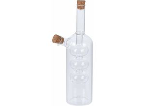 8719987468087 - Excellent Houseware - Olivenöl- und Essigspender aus Glas mit Korken 750 ml