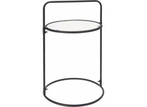 8719987477737 - Home&styling - Moderner Couchtisch mit 2 Ebenen und Griff ø 35 cm schwarz - Home Styling Collection