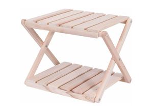 8719987492815 - Home Styling - Hocker aus Holz doppelt 38 x 31 x 32 cm Schemel