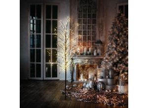 8719987728754 - ECD Germany LED-Baum mit 360 warmweißen LEDs 150 cm Lichterbaum mit Timer Leuchtbaum Innen & Außen IP44 Beleuchteter Dekobaum Baum mit
