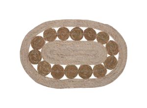 8719987750724 - Home Styling - Teppich aus Jute 80 x 50 cm oval