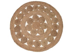 8719987839528 - Home Styling - Jute-Teppich ø 120 cm gemustert