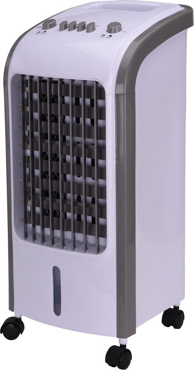 8719987850707 - Excellent Electrics Aircooler - Luftkühler - 35L- 80 Watt - Pfeifender leiser Ton - 3 Einstellungen - Mit Kühlelementen