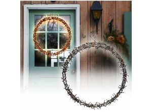 8719987979637 - Ecd Germany - Lichterkranz 500 LEDs ø 58cm Warmweiß IP44 Türkranz Fensterkranz Weihnachtsdeko Kranz Weihnacht Ring Fensterlicht