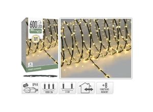 8719987993749 - LED-Girlande Außen Schwarzes Kabel Warmweiß 18m Small Warmes Weiß 2700KWarmes Weiß 2700K 18000 mm