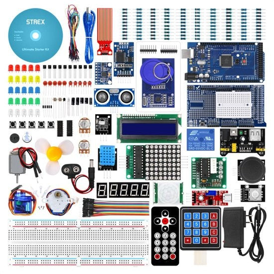 8719992366415 - Starter Kit geschikt voor Arduino Extra Groot - ATmega2560 - 278 Delig - In Opbergdoos