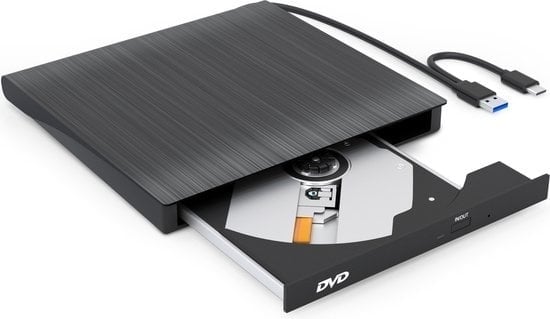 8719992366637 - Externer DVD-Player und -Brenner - CD DVD - Plug & Play - USB 30 DVD-Player - Geeignet für Windows Mac und Linux - Optisches Laufwerk