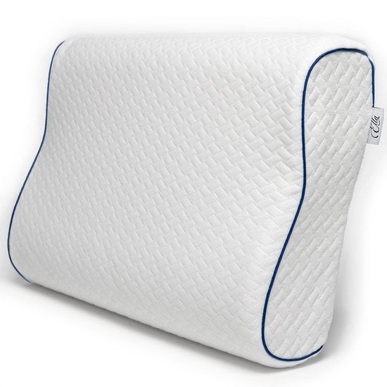 8719992724185 - EL Life Orthopädisches Kissen gegen Nackenschmerzen - Ergonomisches Memory Foam Kissen - 55 x 35 cm