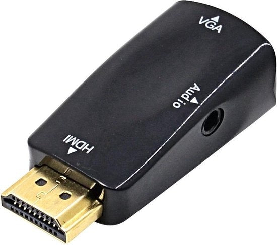 8719992803019 - GarpexÂ® HDMI zu VGA Adapter mit Audio - HDMI zu VGA Kabel mit Audio - Full HD 1080p - Schwarz