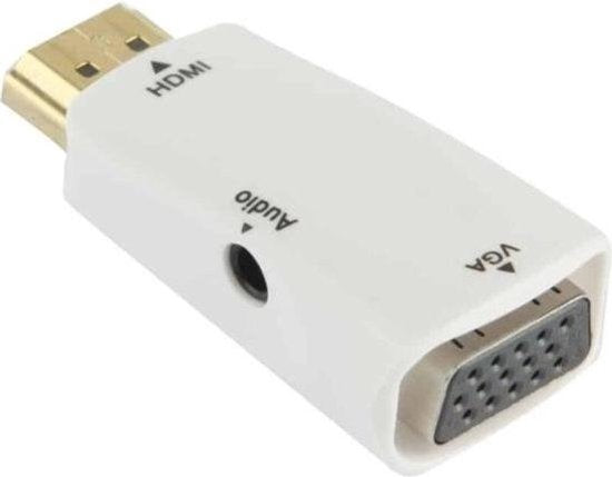 8719992803101 - GarpexÂ® HDMI zu VGA Adapter mit Audio - HDMI zu VGA Kabel mit Audio - Full HD 1080p - Weiß