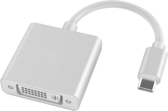 8719992803514 - Garpex® USB C zu DVI Adapter - USB 31 zu DVI-D Konverter 1080P - Silber Grau