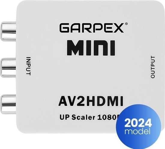 8719992803705 - Garpex® AV-zu-HDMI-Adapter - RCA-zu-HDMI-Konverter - AV-zu-HDMI - HDMI-Umschalter - 1080P Full HD - inkl USB-Stromkabel