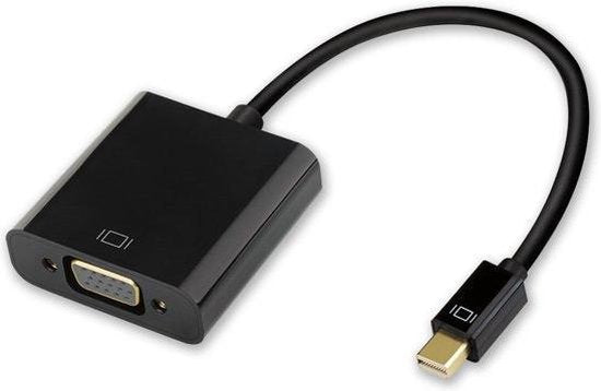 8719992803767 - GarpexÂ® Mini DisplayPort zu VGA Adapter - Mini DP zu VGA Kabel - 1080p HD Auflösung - Schwarz