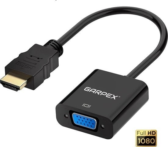 8719992803989 - GarpexÂ¬Ã† HDMI zu VGA Adapter - HDMI zu VGA - Full HD 1080P - Stecker zu Buchse - Extra Display