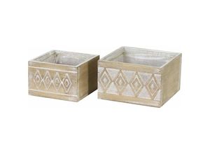 8720006057731 - Dijk Natural - Dijk Pflanzer Holz natur 17 x17 x 10 cm Deko-Accessoires