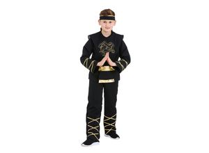 8720059048182 - Kinderkostüm Ninja schwarz gold