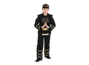 8720059048199 - Kinderkostüm Ninja schwarz gold