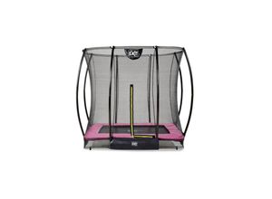 8720088262481 - Exit Toys Trampolin Silhouette Ground Rechteckig 153x214 (5x7ft) + Sicherheitsnetz (Pink) rosa