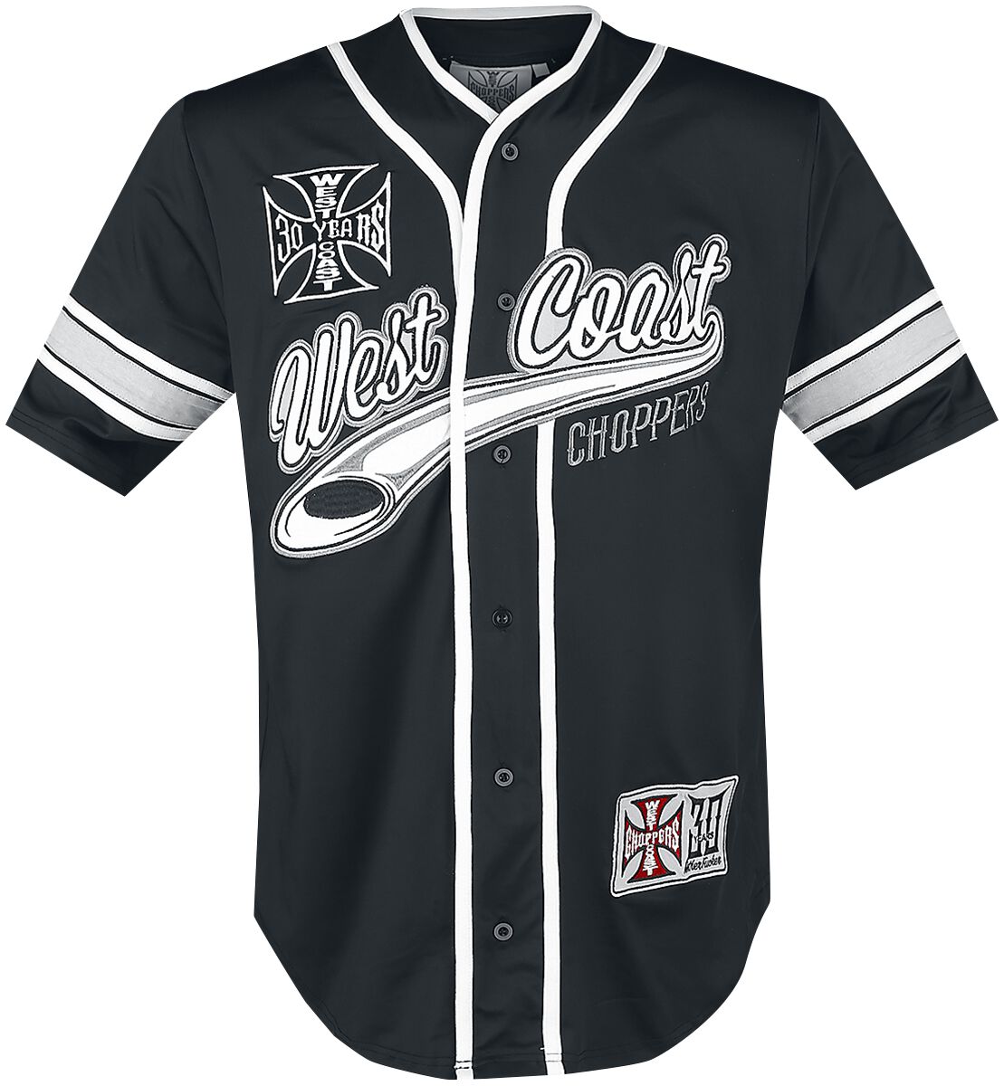 8720088640258 - 30 Years Anniversary Limited Baseball Jersey Kurzarmhemd schwarz weiß in 4XL 8720088640258 - 30 Years Anniversary Limited Baseball Jersey Kurzarmhemd schwarz weiß in 4XL