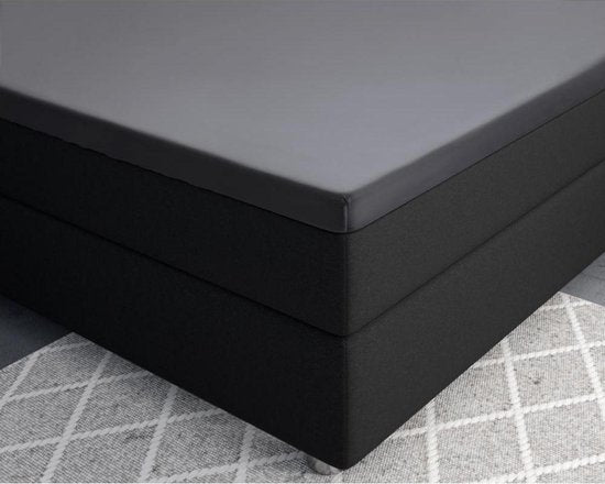 8720105610097 - Satin - Topper Spannbetttuch - 160 x 220 - Anthrazit