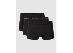 8720107564916 - - Schwarze tief sitzende Unterhosen aus Baumwollstretch im 3er-Pack