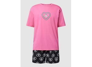 8720108842334 - Pyjama mit Motiv- und Logo-Stitching