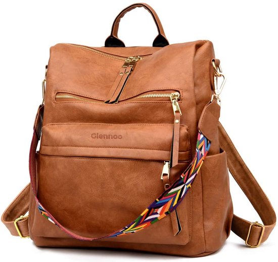 8720165166275 - Rucksack - Rucksack Damen - Wasserdicht - Klein - Anti-Diebstahl-Fach - Rücken Schulter Handtasche