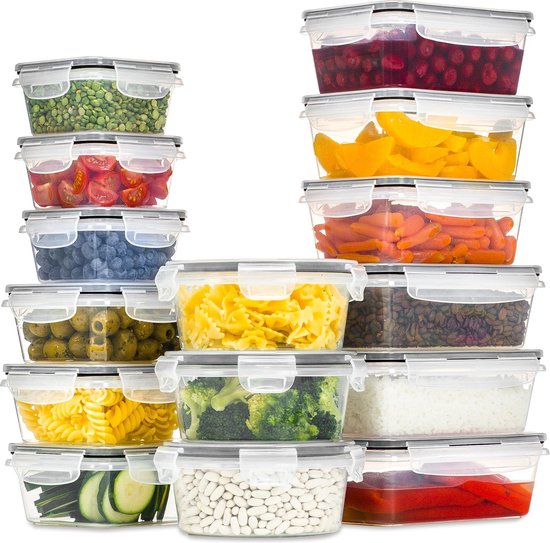 8720165166503 - Freshness Trays - Meal Prep Trays - Gefrierschalen - Lebensmittelbehälter - 16 Stück - Kunststoff - BPA frei