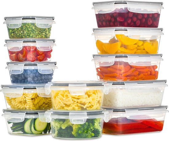 8720165166558 - Freshness Trays - Meal Prep Trays - Gefrierschalen - Lebensmittelbehälter - 12 Stück - Kunststoff - BPA frei