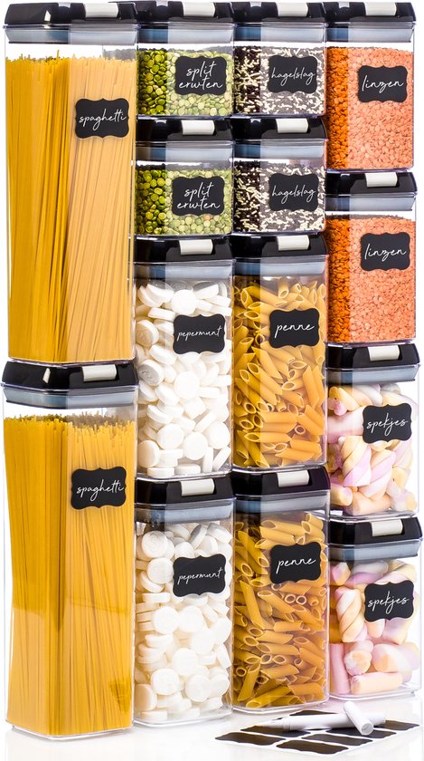 8720165166855 - Vorratsgläser - Vorratskanister - Bonbonglas - 14 Stück - BPA frei - Kunststoff