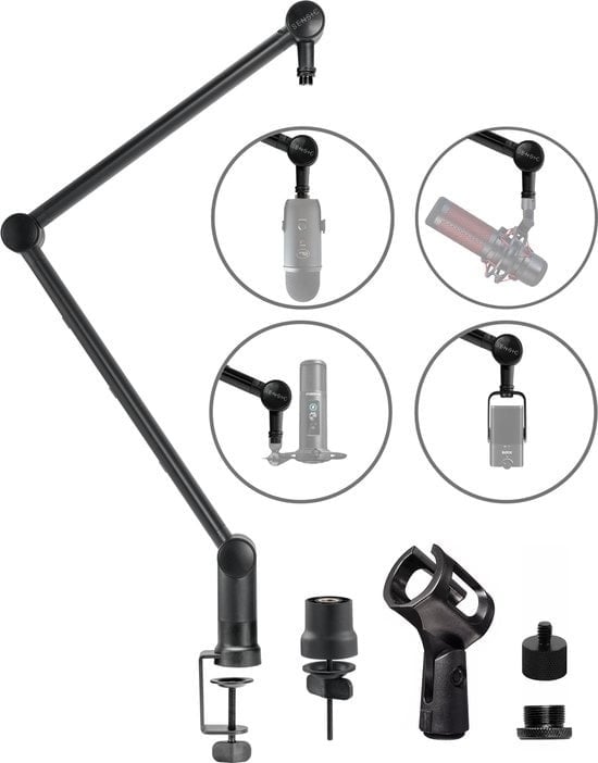 8720165730896 - Sensic SA 20 Mikrofonarm ohne Mikrofon - Boom Arm - Mikrofonstativ - Mikrofonständer - Silent Movement