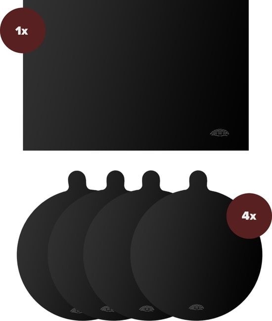 8720167426063 - NimmaÂ¬Ã† Induktionsschutz - 5er Set - Induktionsmatte rund und eckig - bis 240 Grad - Ã˜22cm - Silikon