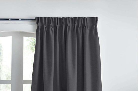 8720168397720 - Premium - Vorhänge - 1000% Verdunkelung - 14m x 27m - Haken - Anthrazit