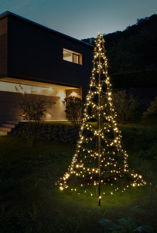 8720168684691 - Flagpole Weihnachtsbaum 3m Warm White - Licht Weihnachtsbaum - 480LEDS - Weihnachtsbaumbeleuchtung - Weihnachtsbeleuchtung im Freien