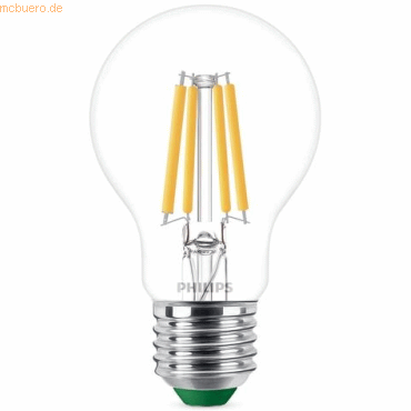 8720169187498 - Ultra Efficient led Filament Lampe ersetzt 40W E27 Birne - A60 23W 485lm 2700K Einerpack - transparent - Philips