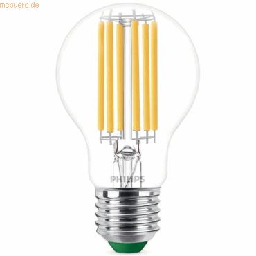 8720169187818 - Ultra Efficient led Filament Lampe ersetzt 75W E27 Birne - A60 52W 1095lm 2700K Einerpack - Philips