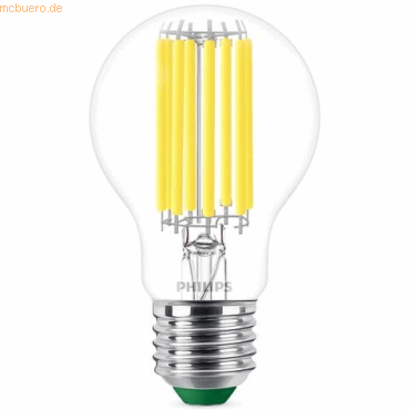 8720169188051 - Ultra Efficient led Filament Lampe ersetzt 100W E27 Birne - A60 73W 1535lm 4000K Einerpack - transparent - Philips