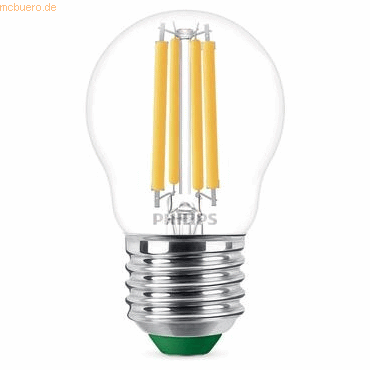 8720169188198 - Ultra Efficient led Filament Lampe ersetzt 40W E27 Tropfen - P45 23W 485lm 2700K Einerpack - transparent - Philips