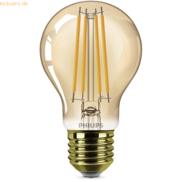 8720169191273 - Vintage led Filament Lampe ersetzt 40W E27 Birne - A60 7W 470lm 1800K Einerpack - yellow - Philips