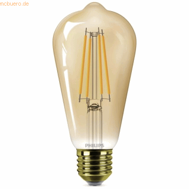 8720169191396 - Vintage led Filament Lampe ersetzt 25W E27 ST64 Edisonform 31W 250lm 1800K Einerpack - yellow - Philips